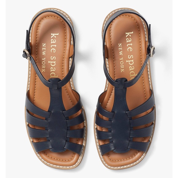 Rare! KATE SPADE NEW YORK Wonder 100% Leather Sandals (women) NWT - Picture 1 of 10